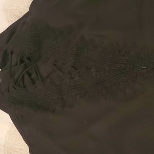 Black lace front tank